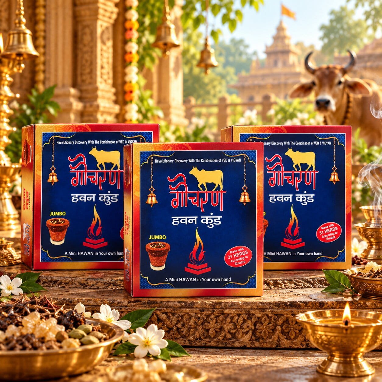 Gaucharan Havan Kund (3 Pack)