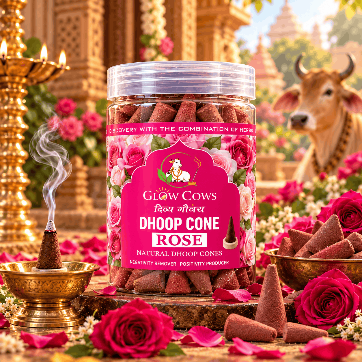 Rose Dhoop Cone